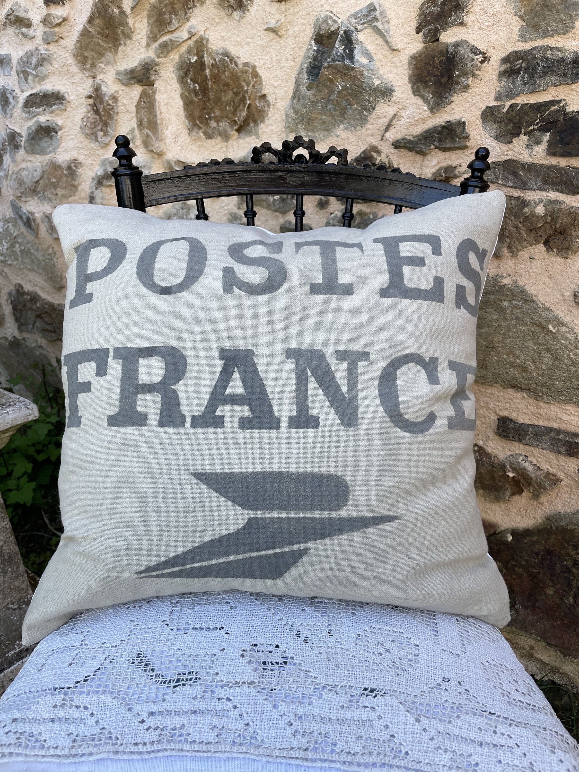Beautiful Feather Pillow With La Poste Sack Cover