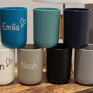 Toothbrush cup - drinking cup - daycare - school - Wenko - 7 different colors - personalized - your name - gift - birthday