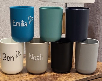 Toothbrush cup - drinking cup - daycare - school - Wenko - 7 different colors - personalized - your name - gift - birthday