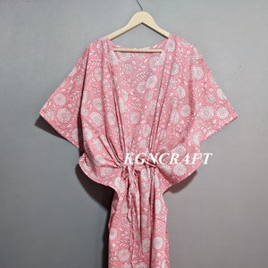 Cotton Kaftan, Indian Floral Kaftan, Long Caftan,Dress For to be Moms, Beach Cover up, Sleepwear, Indian Kaftan, Maxi Dress,Bikini Cover Up