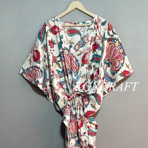 Indian Cotton kaftan, Cotton kaftan, Free size kaftan, Long Cotton kaftan, Soft Cotton Kaftan, Kaftan Dress