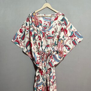 Cotton Kaftan, Indian Floral Kaftan, Long Caftan,Dress For to be Moms, Beach Cover up, Sleepwear, Indian Kaftan, Maxi Dress,Bikini Cover Up