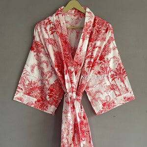Kimono in cotone: vestaglia leggera con stampa floreale