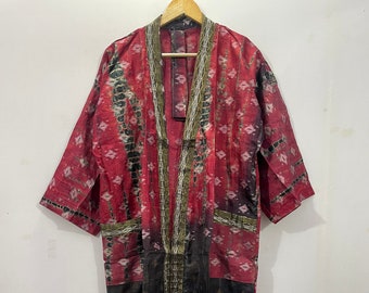 Kimono For Her Tie Dye Silk Robe Women Night Dress Light Wight Pure Silk Robe   Boho pure Silk Robe Kimono Dress Indian Kimono