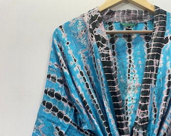 Pure Silk Kimono Kimono For Her Kimono For Tie Dye Robe Vintage Kimono Dress Pure Silk Night Wear Dress Gift For her