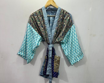 Gift For Her, Light Weight Robe , Robr For Women , Indian Robe , Women Night Wear Kimono , Silk Tunic , Vintage Kimono Robe