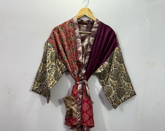 Short Kimono Robe, Light Weight Robe , Kimono , Robe , Vintage Kimono , Gift For Her , Night Wear Women Kimono , Mexi Robe