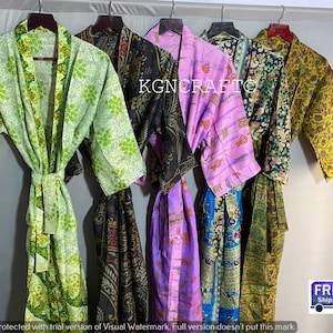 Pure Silk Kimono, Wholesale Lot, Silk Kimono Lot, Sari Kimono, Kimono, Pure Silk Robe, Floral Robe, Kimono Robe. Women Kimono, Gift For Moms