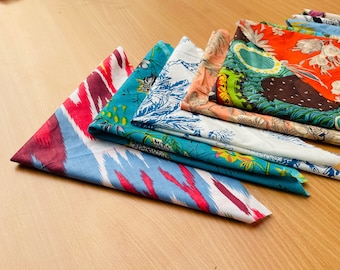Upcycled Sari Cotton Fabric Scraps: Mixed Remnants for Crafts