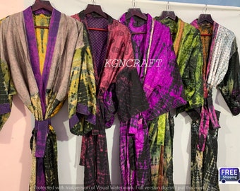 Pure Silk Kimono Lot, Tie Dye Kimono, Pure Silk Robes, Bridesmaid's robe, Hand tie dye kimono, Kimono's, Pure silk robe, Summer silk robe