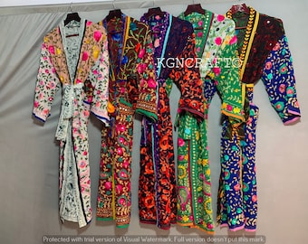 Embroidery Kimono , Phulkari Kimono, Wholesale Kimono, Festival Clothing, Embroidery Kimono, Cardigan, Mirror Robe, Gift For Moms