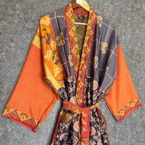 Peignoir de bain kimono bohème en soie kimono confortable à porter la nuit