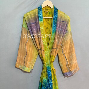 Woman Silk Kimono, Silk Dressing Gown, Christmas Gift, Gifts For Her, Beach Wear Dress, Night Wear Kimono, Luxury Silk Robe CRP_22 Long Robe