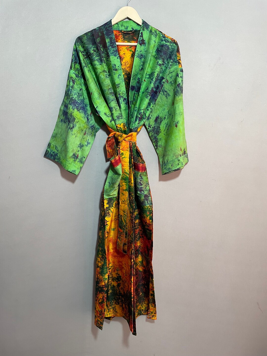 Yellow Tie Dye Women's Robe
