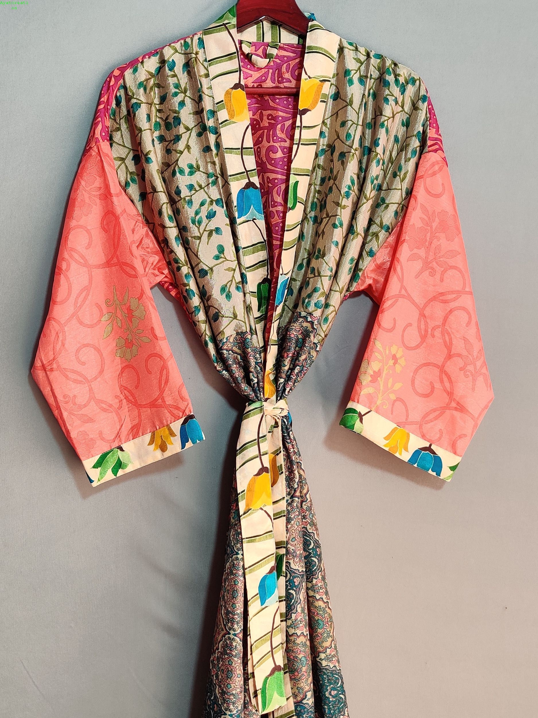 Luxury Natural Mulberry Silk Robe Pure Silk Gown/cardigan - Etsy