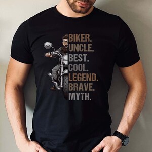 Personalized Biker Uncle Shirts Gift for Uncle Cool Uncle Tee Shirt Trendy Uncle Shirt Uncle Birthday Gift Funny Motorcycle Tee Uncle Tshirt