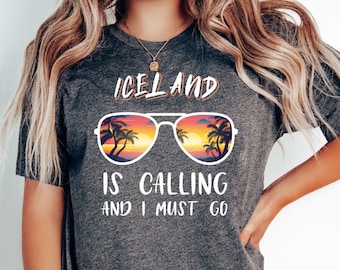 IJsland roept en ik moet gaan T-shirt | Maak je klaar om IJsland in stijl te verkennen met ons T-shirt | IJsland reisshirt | IJsland minnaar shirt