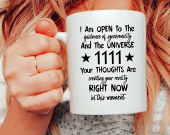 1111 Coffee Mug 1111 Coffee Mug Gift Mug Inspirational Coffee Mug Angel 1111 Gift Idea Gift for Friend Angel Numbers Ceramic Coffee Mug