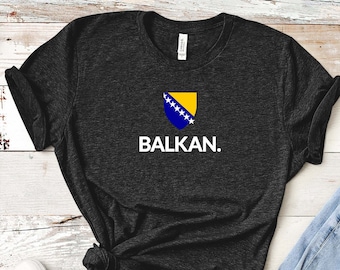 Bosnia Flag T-Shirt | Bosnia Unisex Tee | Bosnia Gift | Bosnia Patriotic T-Shirt | Souvenir Shirt | Bosnian Pride Tshirt