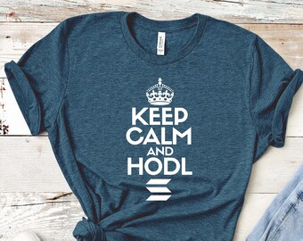 Keep Calm & Hodl T-Shirt // Solana Logo Premium Short-Sleeve T-Shirt // Unisex T-Shirt with Solana Logo // Crypto Exchange Tee // Solana