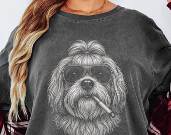 Shih Tzu T-Shirt | Vintage Pup Graphic Tee | Dog Lover Gift for Pet Moms & Dads