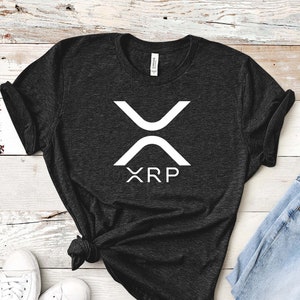 T-shirt unisexe XRP adulte, chemise Ripple à col rond, chemise XRP à manches courtes, chemise Hodl personnalisée, xrp to the Moon Crypto Shirt XRP Gift, RippleTee