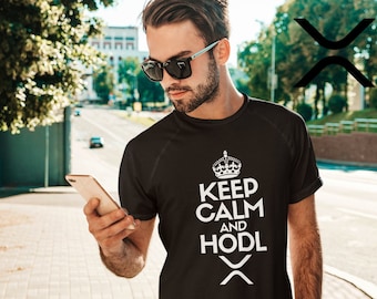 Keep Calm And HODL XRP - Adult Unisex Tee | xrp Shirt | Ripple Shirt | Hodl Shirt | xrp tshirt | XRP To The Moon | xrp tee | Crypto Shirt