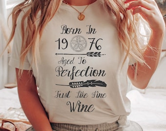 Born in 1976 T-Shirt Wine Lovers T-Shirt Birthday Tee Special Personalized Tee Gift for Wine Lovers Wine Gift Ideas Birthday Gift Idea