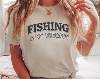 Fishing T-Shirt Fishing Lures Shirt Fisherman Gifts Adventure Outdoors T-Shirt Funny Fishing Apparel Shirt Gift for Fishing Therapy Shirt