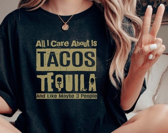 Tacos And Tequila Tee - Adult Unisex Short Sleeve | Tacos Shirt | Funny Taco Shirt | Tacos & Tequila | Taco Top | Tacos Tshirt | Taco Tee