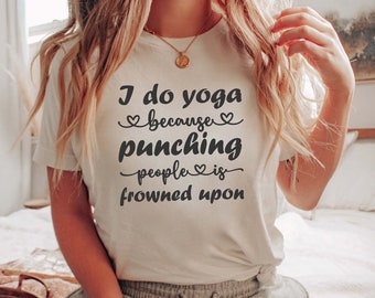 Yoga T-shirt grappig yoga shirt cadeau voor yoga liefhebber training shirt fitness T-shirt cadeau voor yogaleraar schattig yoga shirt trendy yoga shirt