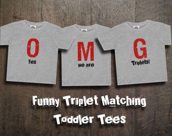 funny shirts for triplets
