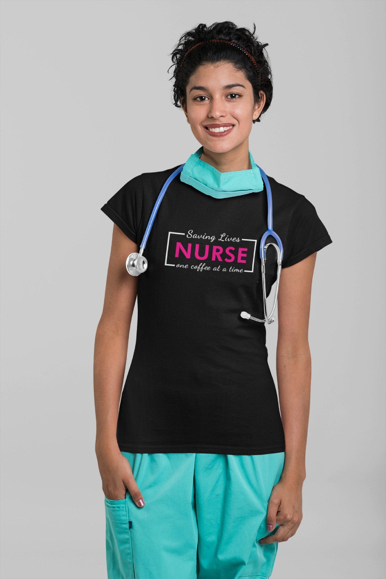 Nurse Saving Lives One Coffee at a Time T-shirt | Gift for Nurses ...