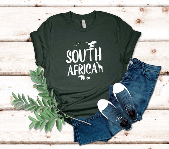 South Africa T-Shirt Safari Tee Perfect Gift For Animal Lovers South African Traveler Shirt Wildlife Lovers Tshirt Animal Print T-Shirts