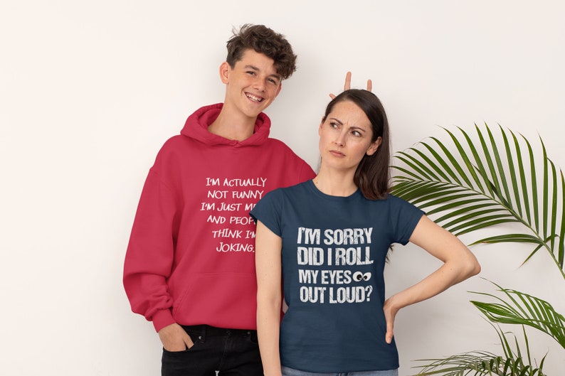 Roll My Eyes Adult Unisex Tee - Funny Sarcasm T-Shirt with Witty Sayings for Men Women image 2