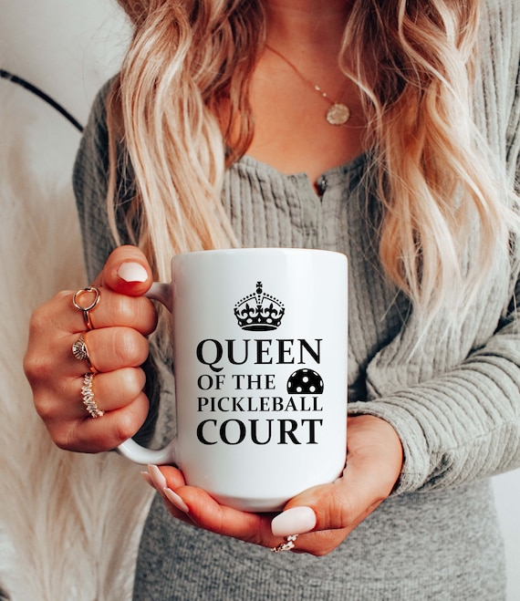 Queen Of Pickleball Mug for Pickleball Lovers Funny Coffee Mug for Women Pickleball Sports Mug Pickleball Gift Mug for Her Pickle Ball