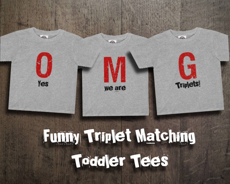 Gift for Triplets OMG Yes We Are Triplets 3 Matching Etsy