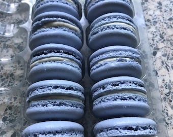 12 Homemade macarons birthday, baby shower,any colours,wedding,cakes