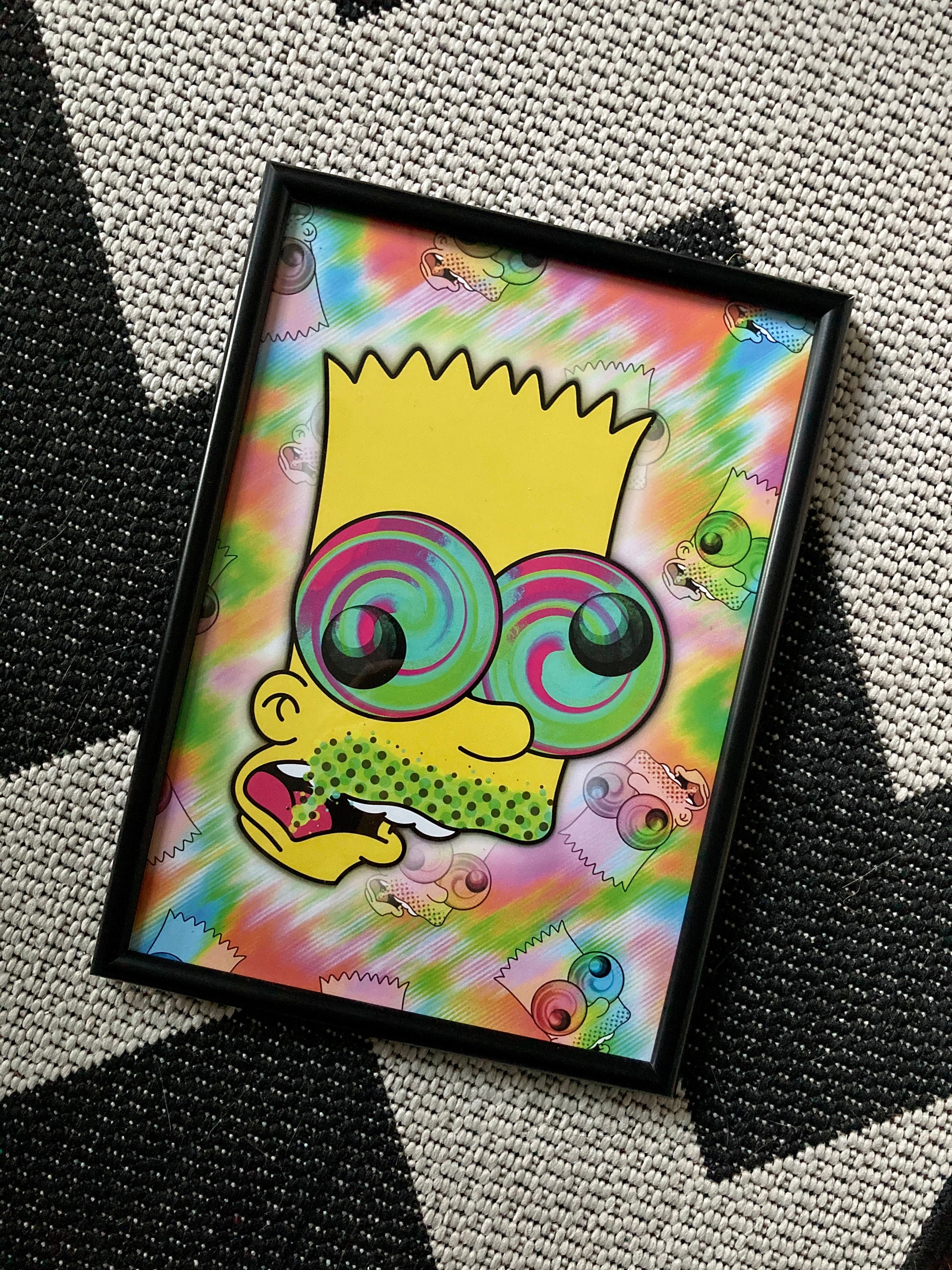 Bart Simpson The Simpsons A4 Art Print Pop Art Pop Culture Etsy