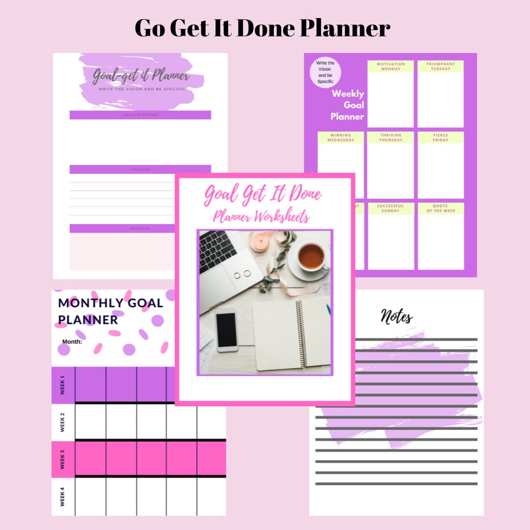 Goal Get It Done Planner - Etsy