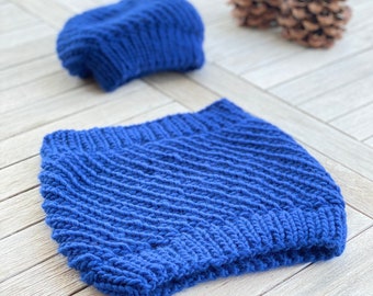 Snood Knitted neck warmer in 100% natural wool handmade accessory