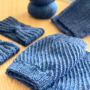 Snood Tour de cou tricoté en laine 100% naturelle accessoire fait main image 2
