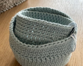 Corbeille ou panier en crochet accessoire fait main