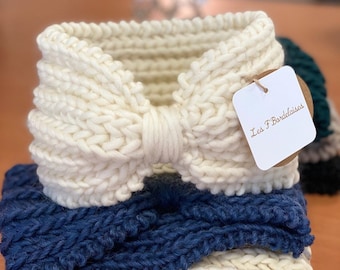 Headband Headband also called Headband knitted in 100% natural wool handmade seasonal accessory