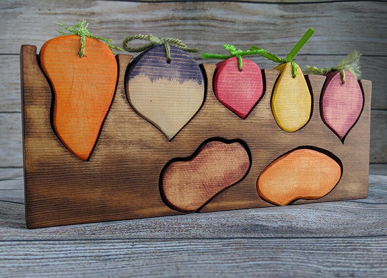 Root Vegetable Puzzle 7 Veggies Etsy