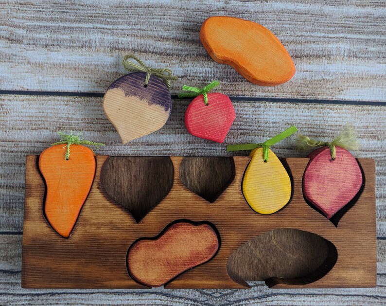 Root Vegetable Puzzle 7 Veggies Etsy