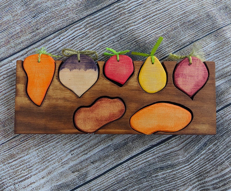 Root Vegetable Puzzle 7 Veggies Etsy