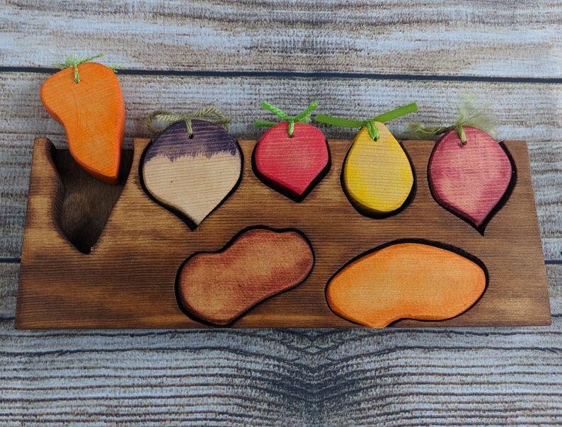 Root Vegetable Puzzle 7 Veggies Etsy