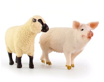 small plastic sheep toys
