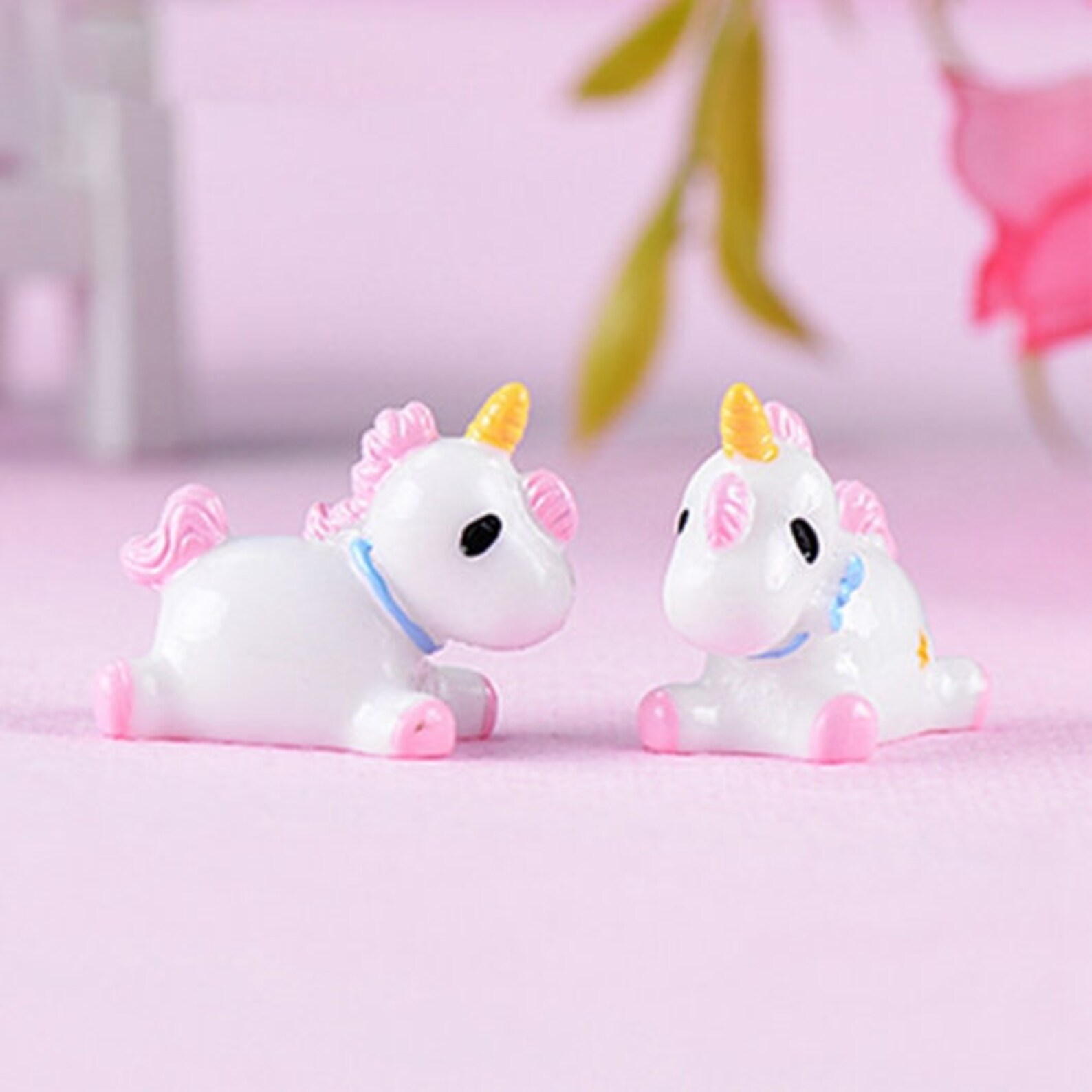 2pcs/lot Unicorn Horse Figurine Miniature Statue Decoration Etsy